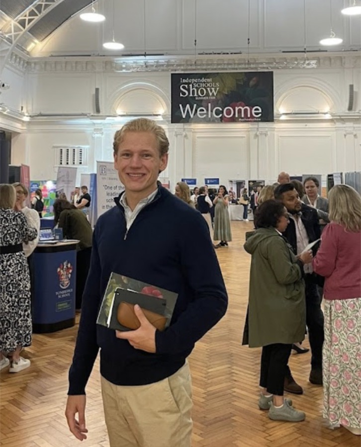 Harry Godfrey at a schools event